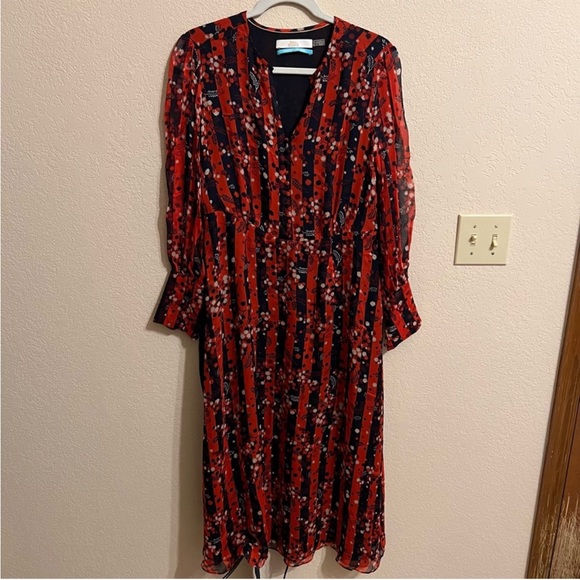 Boden 100% Silk Icons Primrose Midi Dress Size 6 - Picture 3 of 5